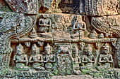 Angkor Thom - Bayon temple, central terrace, corner frontons 